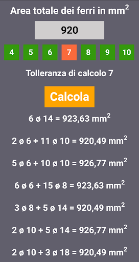 Combinazioni ferri darmatura Screen 2