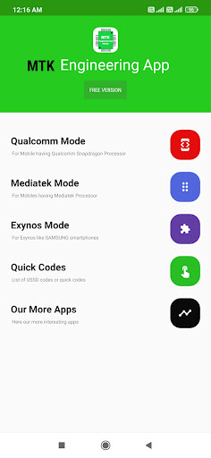 Android application MTK Engineering App screenshort