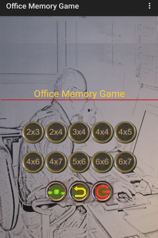Android application Office Memory Game screenshort