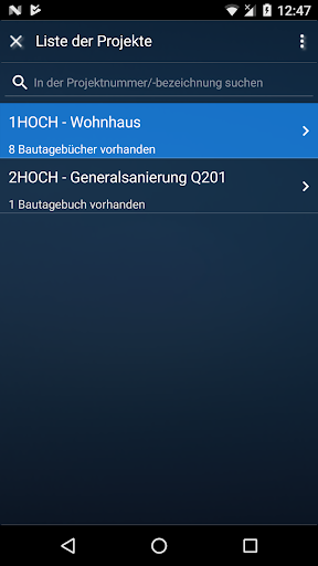Android application BauerSoftware Bautagebuch screenshort