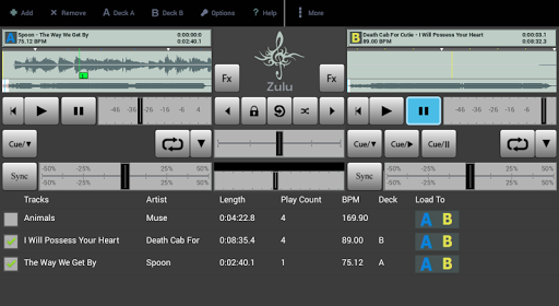 Android application Zulu DJ Mixer screenshort