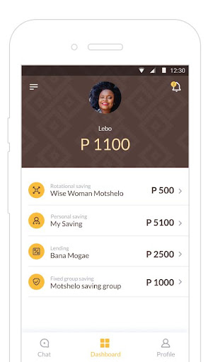 Android application Motshelo Mobile screenshort
