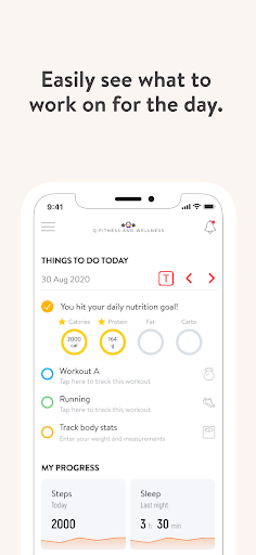 Q Fitness and Wellness Screen 2