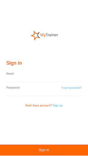 Android application My Trainer Corporation screenshort