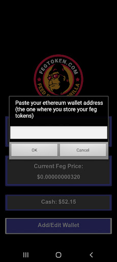 Feg Token Tracker Screen 2