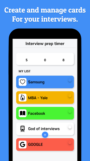 Android application Interview Prep Timer - to prac screenshort
