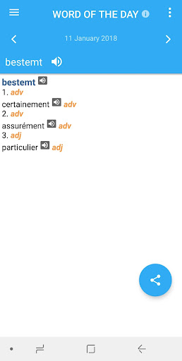 French-Danish Dictionary Screen 3