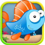 Fish. Children's education. icon