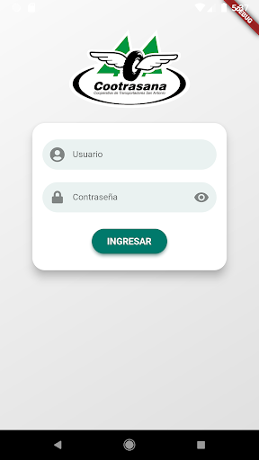 Android application Cootrasana screenshort