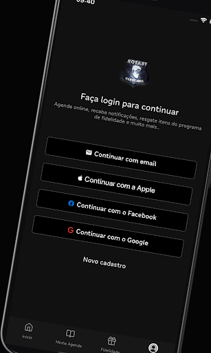 Android application Barbearia Rota 37 screenshort