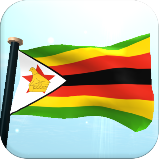 Zimbabwe Flag 3D Wallpaper logo