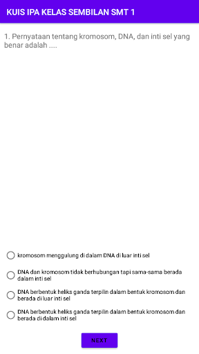 Kuis IPA Kelas IX Semester 1
