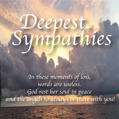 Deepest Condolences  Sad Quot