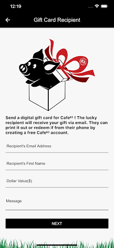 Cafe 63 Maggie App Screen 2