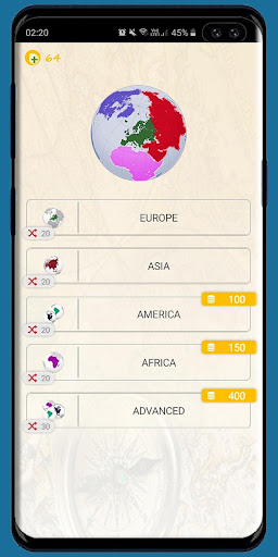 Guess the country by map Screen 2