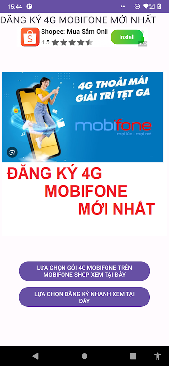 Đăng ký 4G Mobifone mới nhất - 1.0 - (Android)