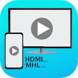 MHL HDMI USB Connector phone with tv icon