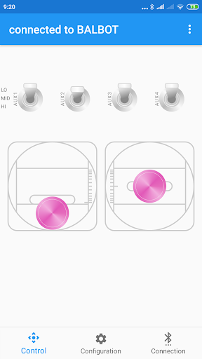 Android application Bluetooth MultiWii self-balanc screenshort
