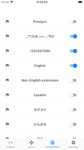 MoCo - Morse Code Translator Screen 2
