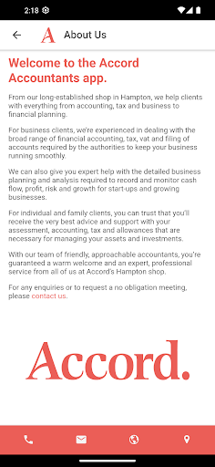 Accord Accountants Screen 2