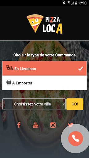 Android application Pizza Loca screenshort
