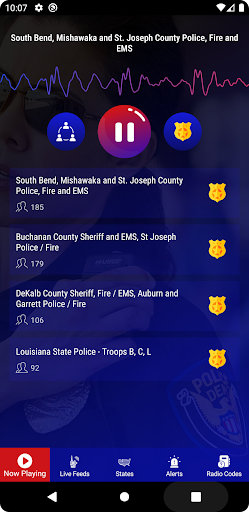 Android application Police Radio Scanner screenshort