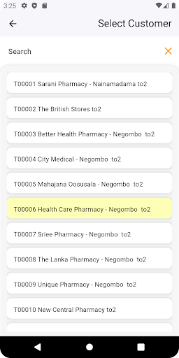 TRANZ PHARMA SFA Screen 2