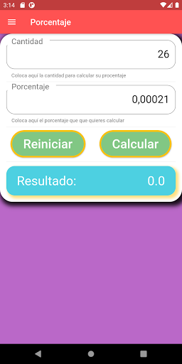 Porcentaje App Screen 2