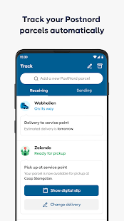 PostNord - Track and send parcels  Screenshots 1