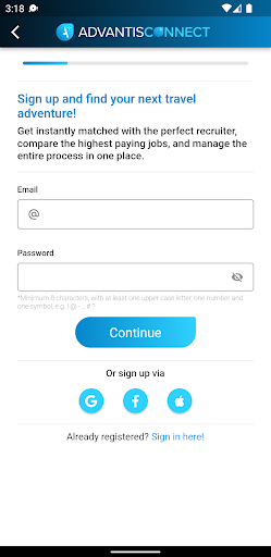 Advantis Connect Screen 2