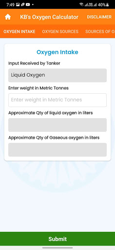 KBs Oxygen Calculator
