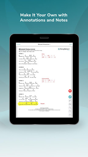 Screenshot of Charts by WorshipTools