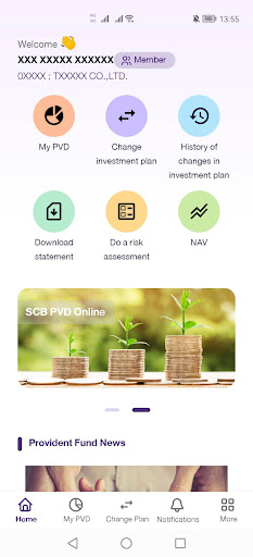 Android application SCB MyProvidentfund screenshort