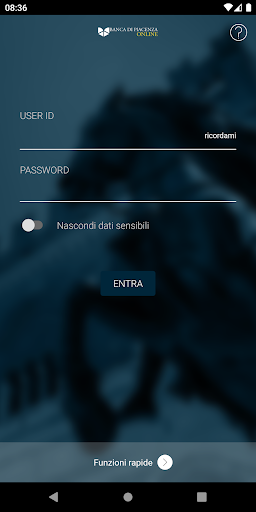 Android application Banca di Piacenza screenshort