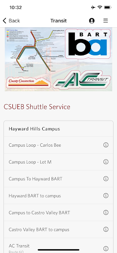 Android application CSU East Bay Mobile screenshort