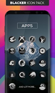 Blacker : Icon Pack Captura de pantalla