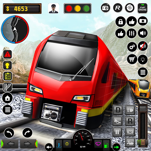 Uphill Train Simulator Game. logo