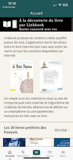 Android application BookPlanet screenshort