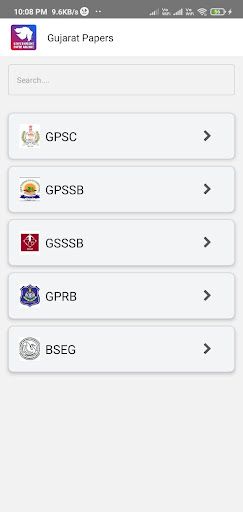 Android application Competitive Exam Papers screenshort