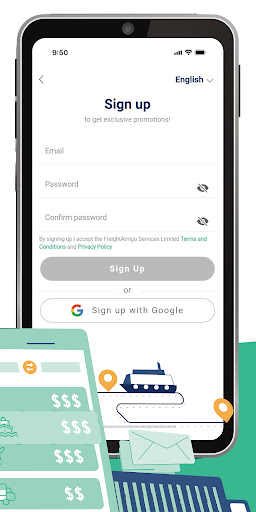 FreightAmigo – Instant Quotes Screen 2