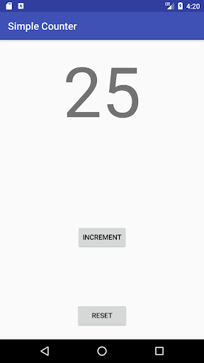 Android application Simple Counter screenshort