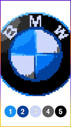 Logo Pixel Art Color by Number Screen 3