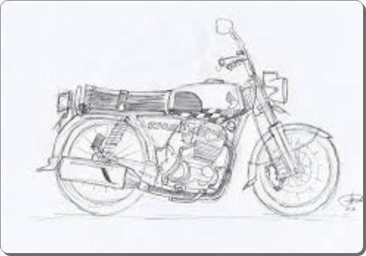 Drawing a Motorcycle for Beginners