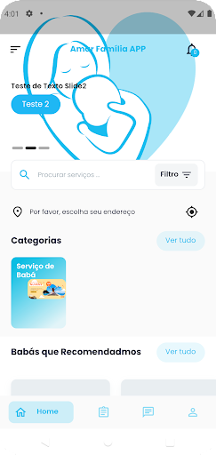 Android application Amar Família screenshort