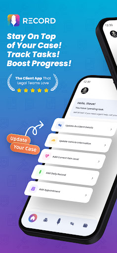 Android application RECORD: Injury Case Assistant screenshort