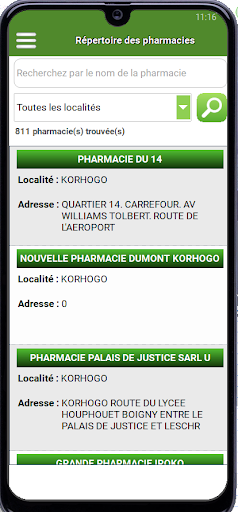 Pharmacies et médicaments CMU Screen 3