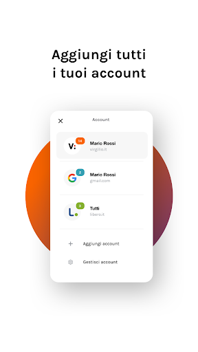 Android application Virgilio Mail - Email App screenshort