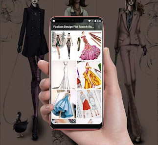 Captura de Pantalla 3 Dibujo plano de diseño de moda android