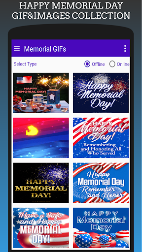 Android application Memorial Day Greetings screenshort