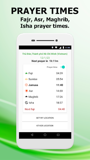 Android application Azan: Prayer Times, Qibla screenshort
